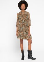 LolaLiza Korte jurk met paisley print - Ocher - Maat 40