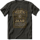 40 Jaar Legendarisch Gerijpt T-Shirt | Okergeel - Ivoor | Grappig Verjaardag Cadeau | Dames - Heren | - Donker Grijs - 3XL