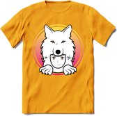 Saitama T-Shirt | Wolfpack Crypto ethereum Heren / Dames | bitcoin munt cadeau - Geel - XXL