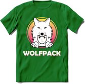 Saitama T-Shirt | Wolfpack Crypto ethereum Heren / Dames | bitcoin munt cadeau - Donker Groen - L