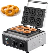 Wafelijzer-Elektrische Donut Wafelijzer Sandwich Crêpe Machine-6 Gat-Rvs