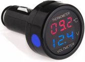 Autoaccu voltmeter + thermometer