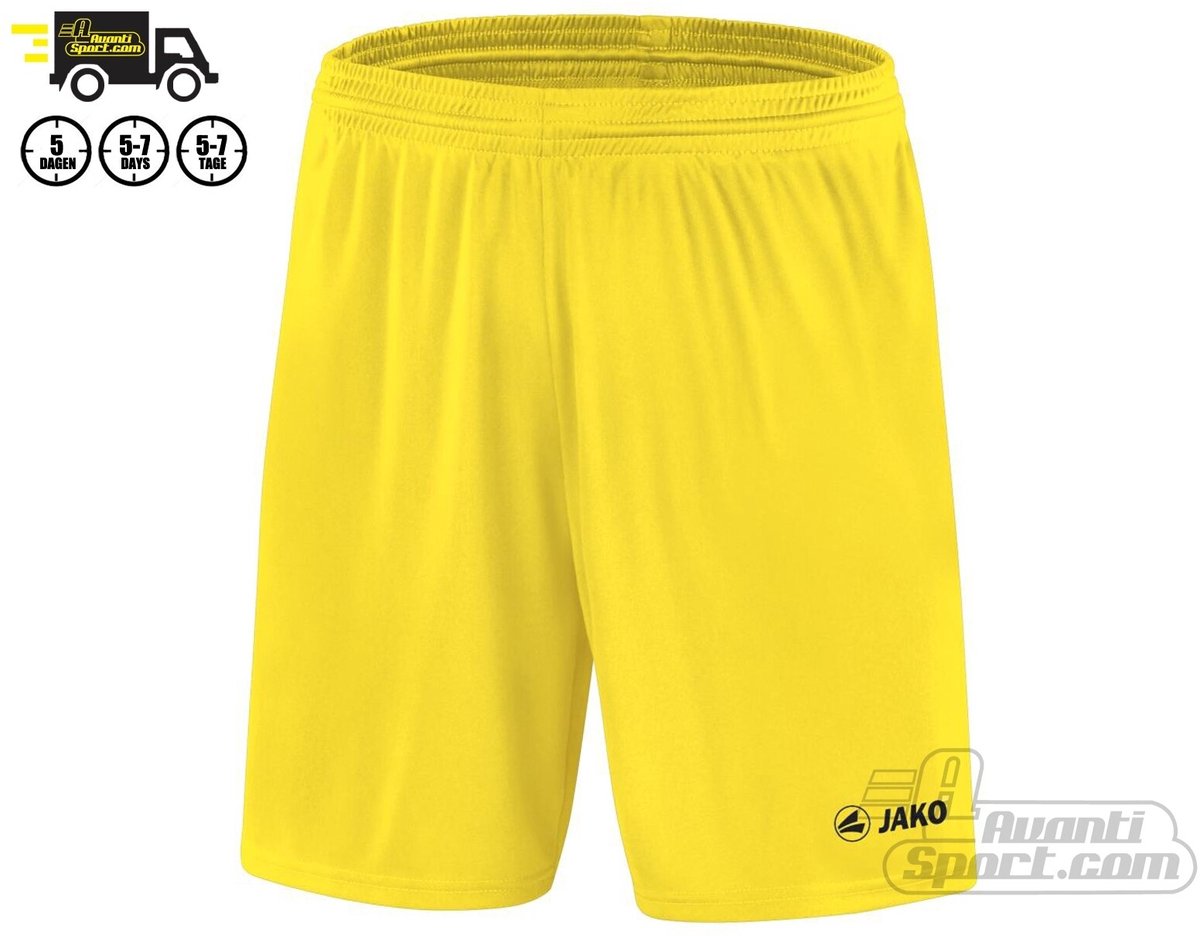 Jako Short Manchester Kort Geel - Maat XL