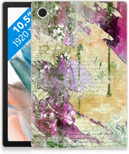 Back Cover Samsung Galaxy Tab A8 2021 Tablet Case Peinture avec côtés transparents