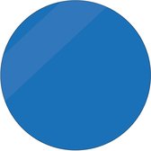 Blanco blauw glans sticker, beschrijfbaar 150 mm