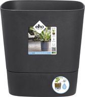 Elho Greensense Aqua Care Vierkant 30 - Bloempot voor Binnen met Waterreservoir - 100% Gerecycled Plastic - Ø 29.5 x H 30.2 cm - Houtskoolgrijs