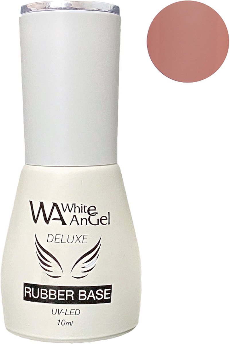 White Angel Deluxe Rubber Base Coat Pink 4 10 ml