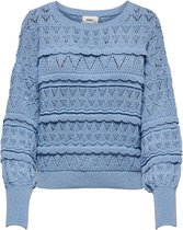 Only Trui Onlalaia Life L/s Boatneck Pullover Knt 15250792 Eventide/w Melange Dames Maat - XS