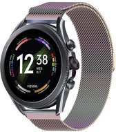 Milanees Smartwatch bandje - Geschikt voor  Fossil Gen 6 - 44mm Milanese band - regenboog - Strap-it Horlogeband / Polsband / Armband