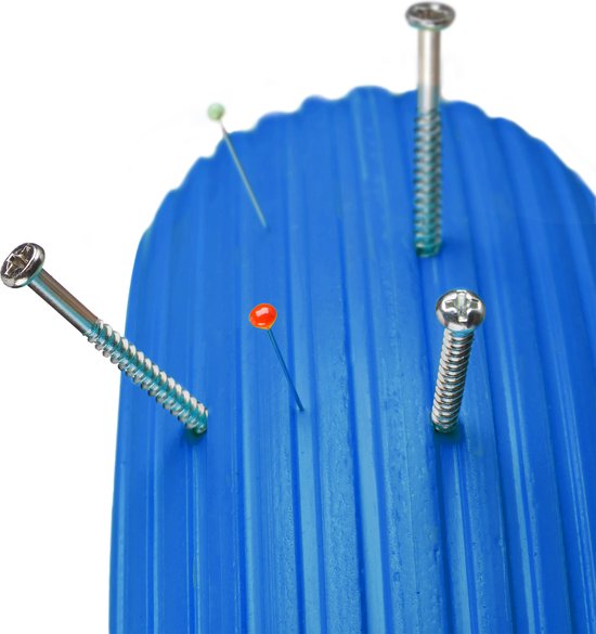 Relaxdays kruiwagenwiel 4.00-6 - rubber - kunststof velg - anti-lek - 100 kg - blauw-rood van Relaxdays — afbeelding 4