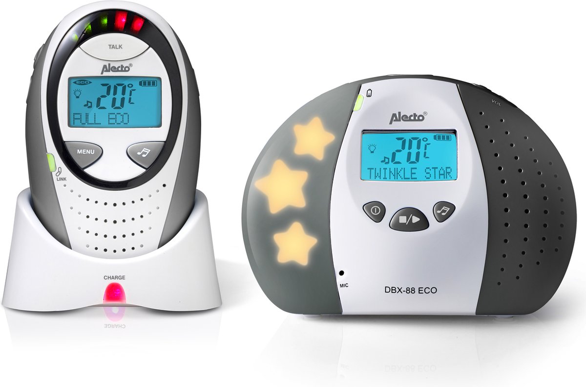 Alecto DBX-88 LIMITED - Full Eco DECT Babyfoon met Display - Antraciet |  bol.com