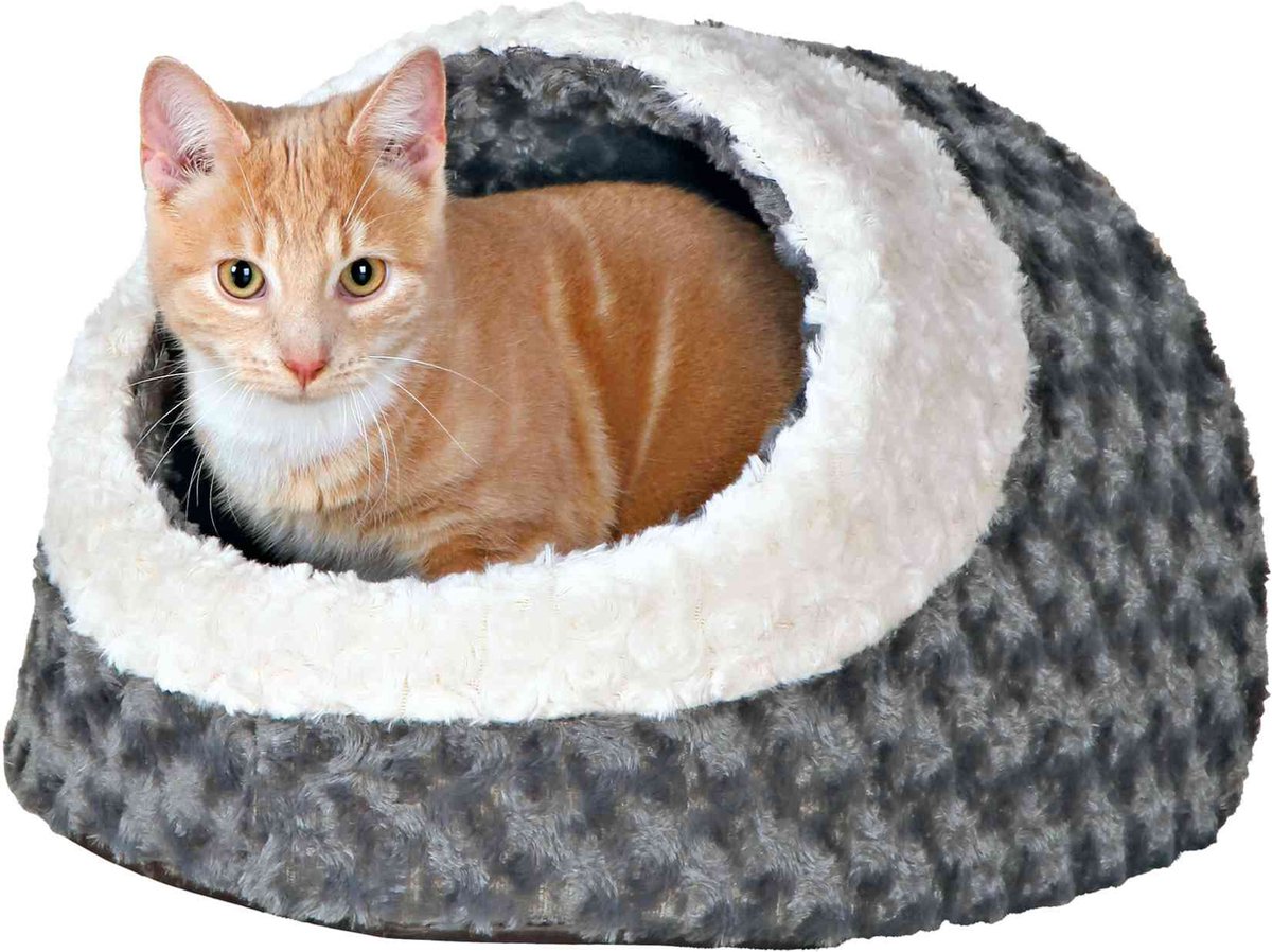 Trixie Kattenmand Iglo Kaline Grijs / Creme – 41X35X26 Cm