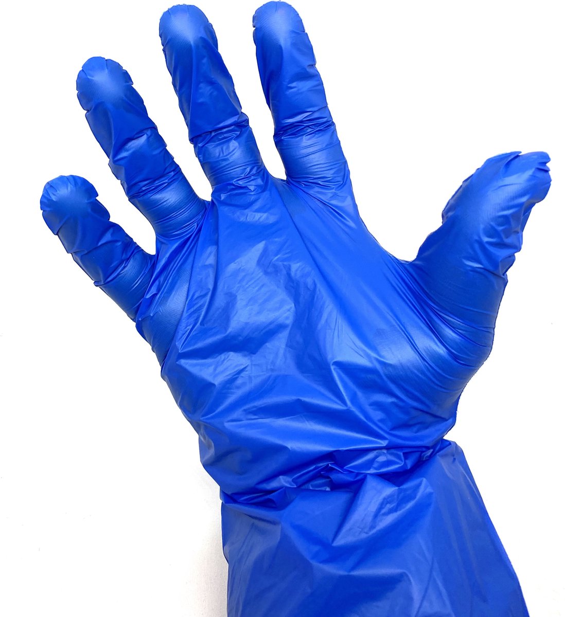 Goedkoopste Wegwerp handschoen- Poedervrije- Voedsel- Huis- Sanitair- Maat (S)- Blauw- 100 stuks- Latex vrij- Thermoplastische elastomeer