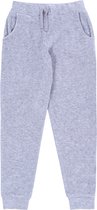 Grijze velours joggingbroek / 7-8 jaar 128 cm