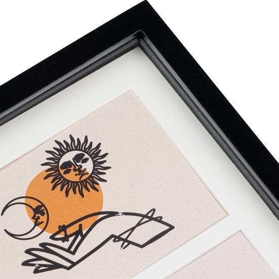 Cadre photo - Henzo - Piano Gallery - Cadre de collage pour 8 photos - Format photo 10x15 cm - Zwart