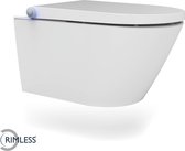 Toilette douche sans rebord avec extraction des odeurs Wiesbaden Vesta blanc mat 32.3630