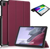 Samsung Tab A7 lite hoes Bookcase Wine Rood - Hoes Samsung Galaxy Tab A7 lite hoesje Smart cover