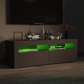 Decoways - Tv-meubel met LED-verlichting 120x35x40 cm grijs