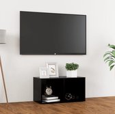 Decoways - Tv-meubel 72x35x36,5 cm spaanplaat zwart