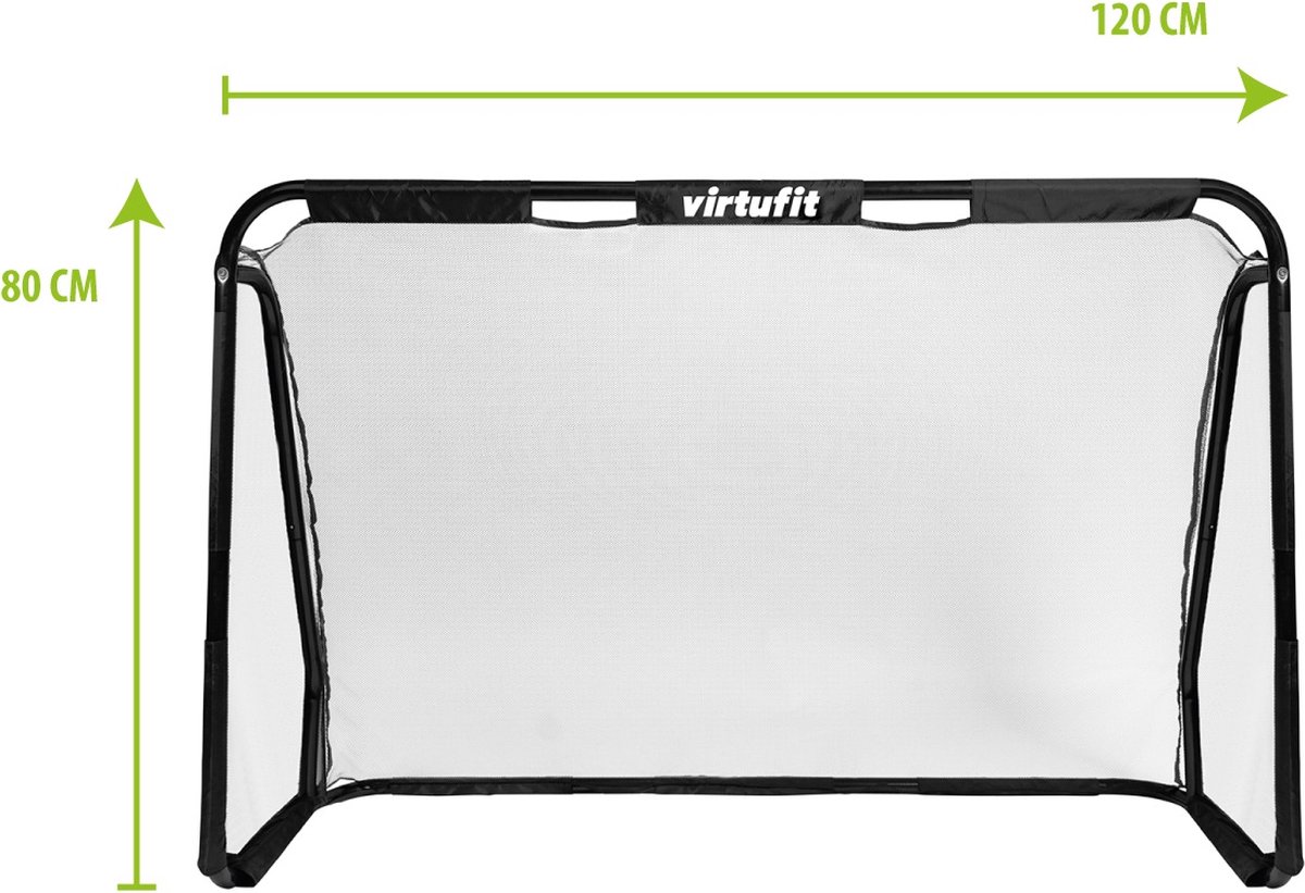 VirtuFit Voetbaldoel Pro - Voetbalgoal - 120 x 80 cm - Stevig metalen frame - Inclusief 4 grondankers - Snelle montage - Buitenspeelgoed voor kinderen — afbeelding 3
