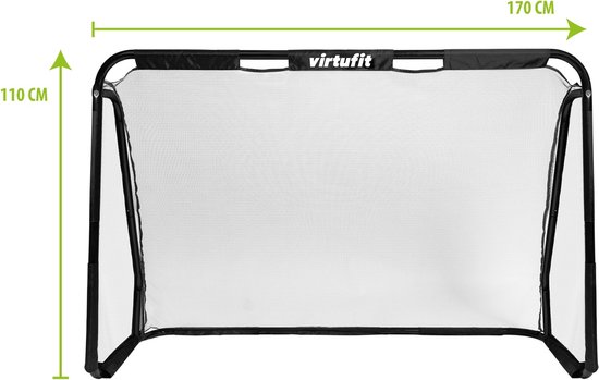 VirtuFit Voetbaldoel Pro met Doelwand - Voetbalgoal - 170 x 110 x 85 cm - Virtufit