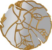 Kare Spiegel Pieces Gold Ø100cm