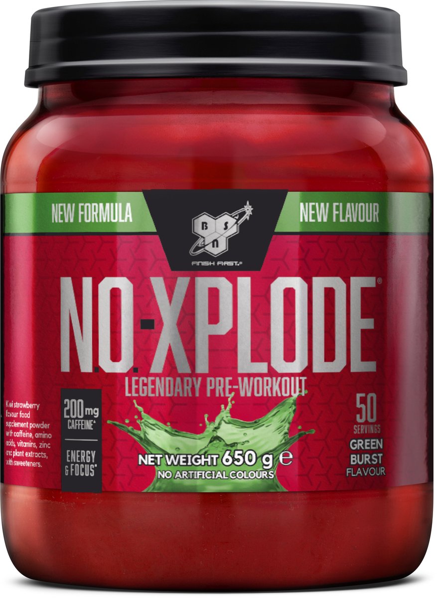 Goedkoopste BSN N.O.-Xplode 3.0 Pre Workout - Pre-Workout – Green Burst – 50 doseringen (650 gram