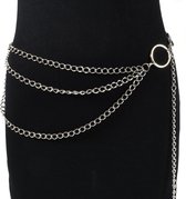 Beautiful On You - Luxe Chainbelt - Kettingriem - Chain Belt - Metalen Riem - Contour- Zilver