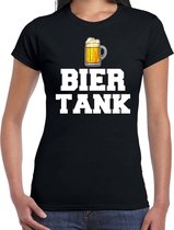 Bier tank t-shirt zwart voor dames - Drank / bier fun t-shirts XS