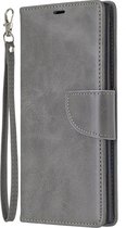 Samsung Galaxy Note 10 Plus Hoesje - Mobigear - Excellent Serie - Kunstlederen Bookcase - Grijs - Hoesje Geschikt Voor Samsung Galaxy Note 10 Plus