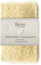 Lless Natuurlijke Schuurspons - Loofah plant - Plasticvrij - 2 Stuks
