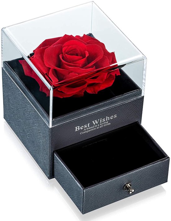 Cadeau Saint Valentin pour elle - Coffret cadeau avec rose rouge | bol.com