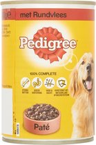 Pedigree Blik Hondenvoer Adult Pate - Rundvlees - 12 x 400 gr