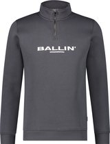 Ballin Amsterdam -  Heren Slim Fit    Sweater  - Grijs - Maat XS