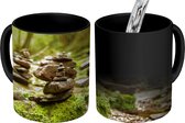 Magische Mok - Foto op Warmte Mok - Stapels stenen in het Zwarte Woud in Duitsland - 350 ML - Uitdeelcadeautjes