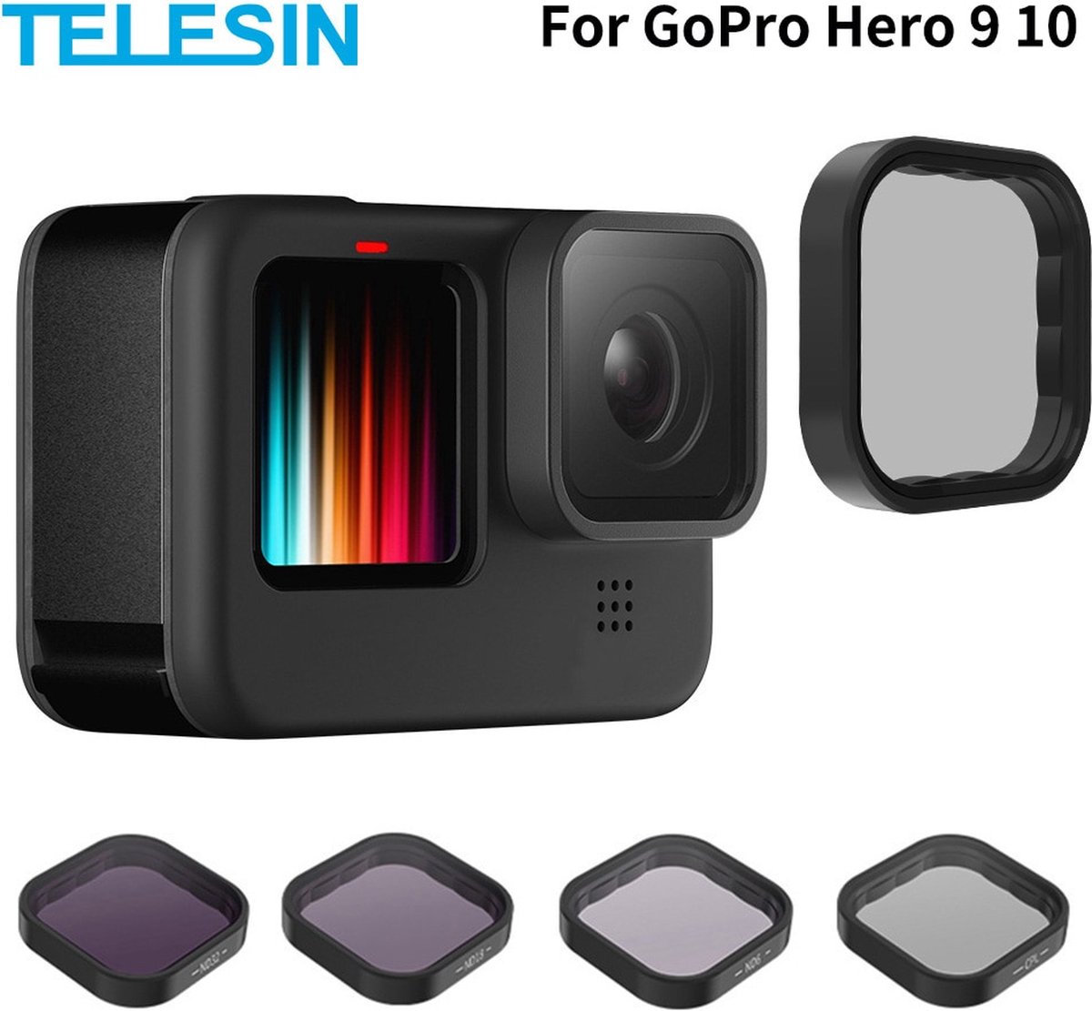 1 Lens Adapter Ring 1 4 2 UV Filter, ND4/ND8/ND16/ND32 CPL Filter, Neutral Density ND Filter Lens Cap, Neewer Camera Lens Filter Kit for GoPro Hero 5/6/7: , 2 