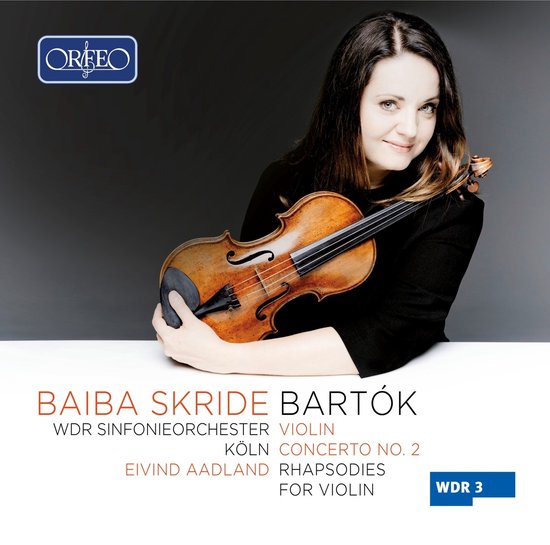 Vrouw met viool, titel Baiba Skride Bartók WDR Sinfonieorchester.