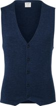 OLYMP Level 5 body fit gilet - wol met zijde - blauw mouwloos vest -  Maat: XXL