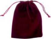 Velours Sieraden Zakjes (15 x 12 cm) Burgundy Red (10 Stuks)