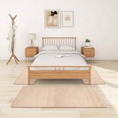 vidaXL Bedtapijten shaggy hoogpolig 3 st beige