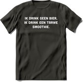 Tarwe smoothie Bier T-Shirt | Unisex Kleding | Dames - Heren Feest shirt | Drank | Grappig Verjaardag Cadeau tekst | - Donker Grijs - S