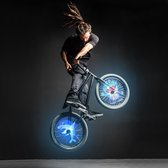 LaVidaLuxe® 64LEDS Spaakverlichting - Uniek in NL - Incl.Software - LED fietswiel verlichting - Wiel Verlichting -  Fietslicht - Multicolor - Spaak reflectoren