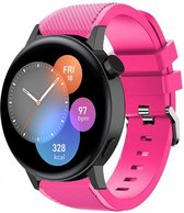 Siliconen Smartwatch bandje - Geschikt voor  Huawei Watch GT 3 42mm siliconen bandje - knalroze - 42mm - Strap-it Horlogeband / Polsband / Armband