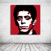 Lou Reed Pop Art Poster in lijst - 90 x 90 cm en 2 cm dik - Fotopapier Mat 180 gr Framed - Popart Wanddecoratie inclusief lijst