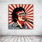 Pop Art Randy Newman Poster in lijst - 90 x 90 cm en 2 cm dik - Fotopapier Mat 180 gr Framed - Popart Wanddecoratie inclusief lijst