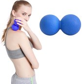 Springos Massage Bal | Triggerpoint Bal | Peanut Ball | Lacrosse Bal | Massage | Blauw | 12 cm