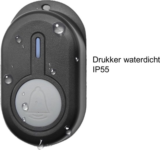 Bell4U Kinetische Draadloze Deurbel - Plug & Play - 1 Ontvangers - Waterdicht - Bereik Tot 100 Meter - Met USB connector — afbeelding 3