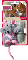 Kong Catnip Rat - Kattenspeelgoed - Grijs - 3,2 x 5,1 x 4,2 cm