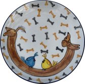 Bord - Ontbijtbord - Hond - Teckel - Bunzlau - Handmade - Handgemaakt - Handpainted - Handbeschilderd - Keramiek - Aardewerk