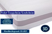 Aloe Vera - Eenpersoons Matras 3D - POCKET Koudschuim/Traagschuim 7 ZONE 25 CM - Stevig ligcomfort - 70x220/25